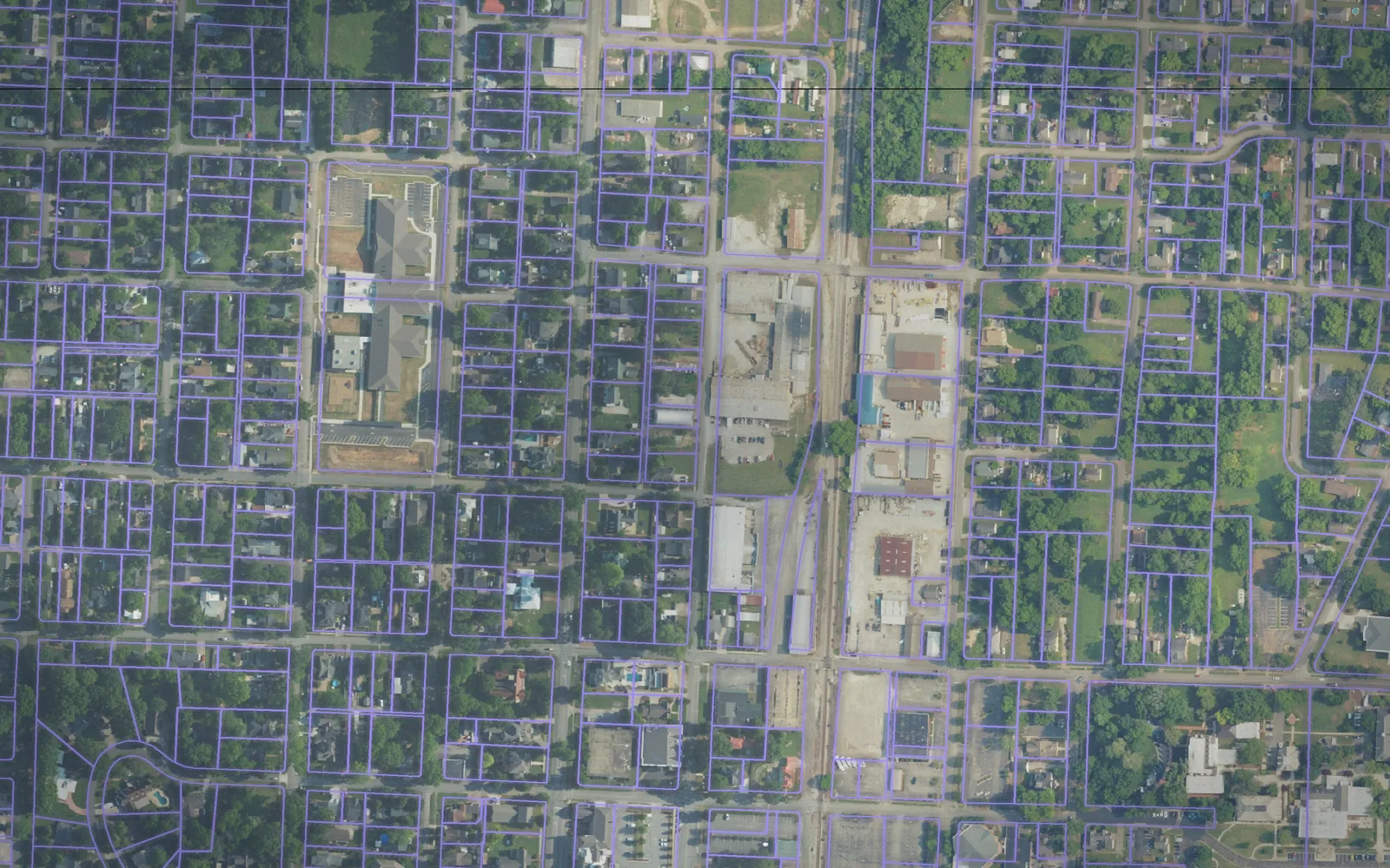 Parcel boundaries over aerial imagery of Limestone County, Alabama