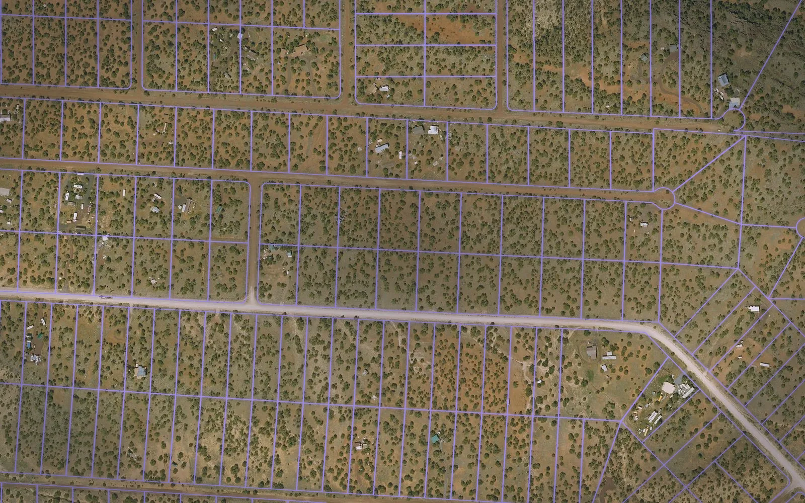 Parcel boundaries over aerial imagery of Apache County, Arizona