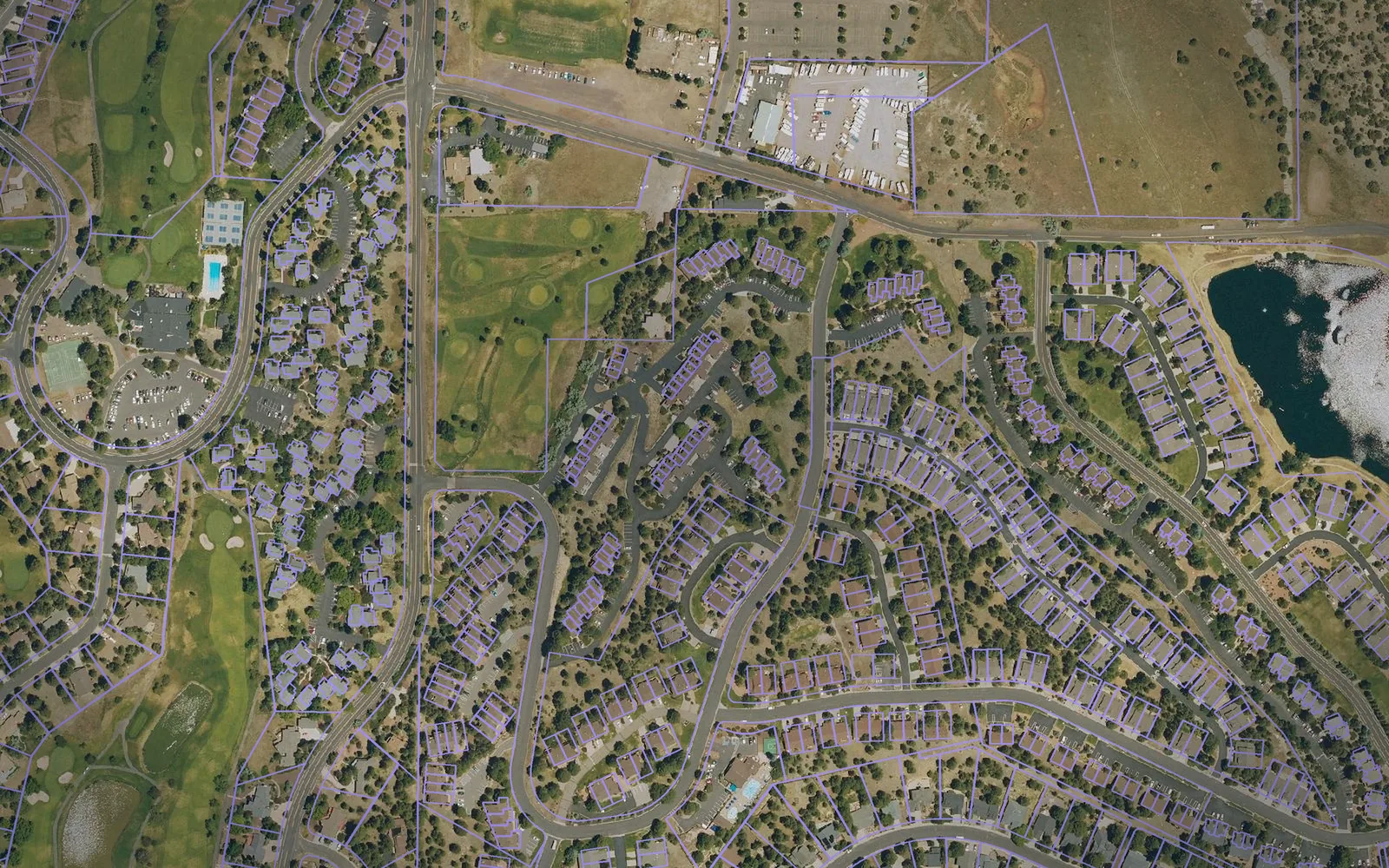 Parcel boundaries over aerial imagery of Coconino County, Arizona