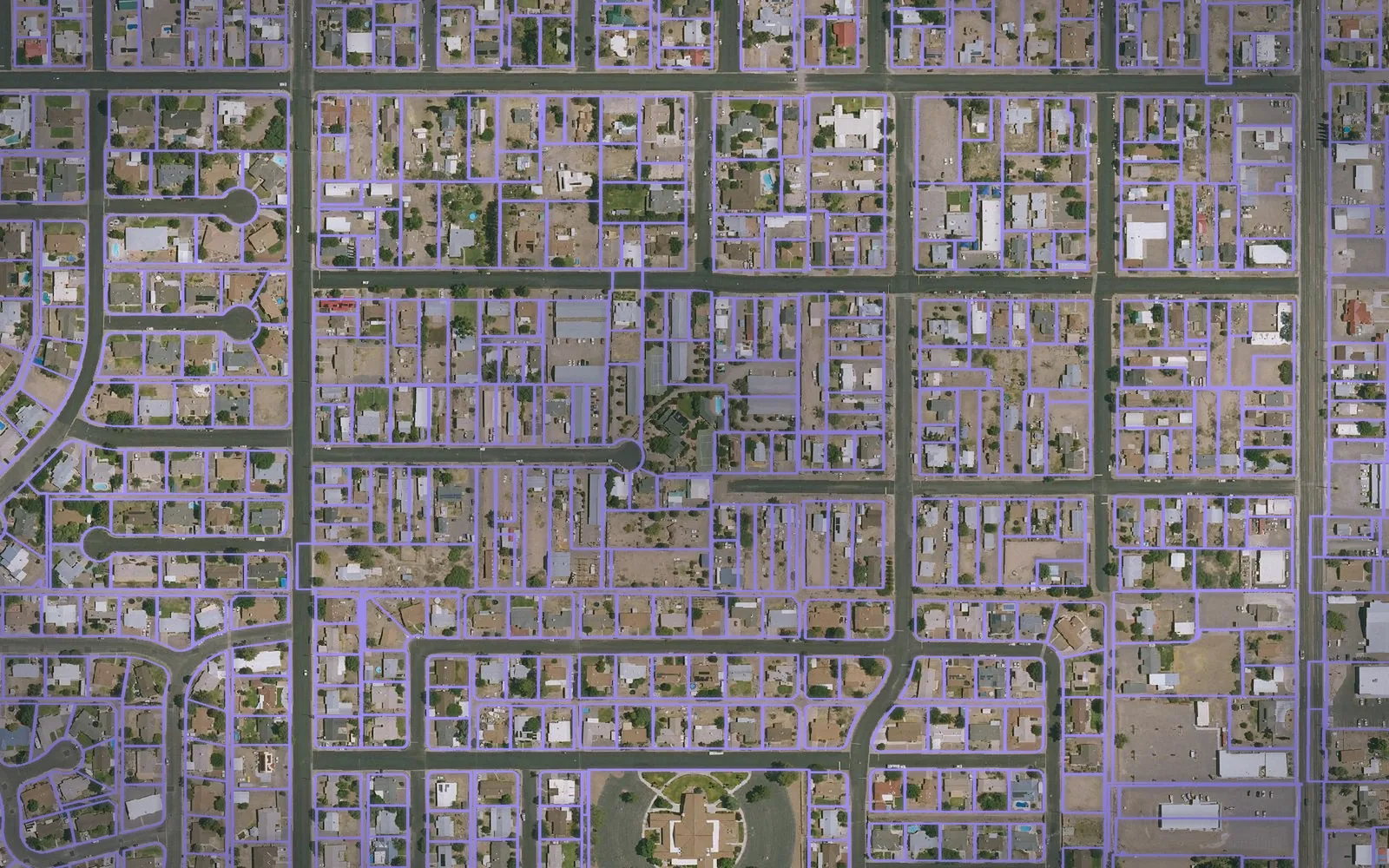 Parcel boundaries over aerial imagery of Graham County, Arizona