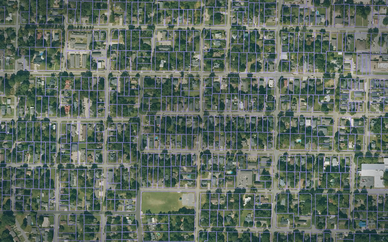 Parcel boundaries over aerial imagery of Craighead County, Arkansas