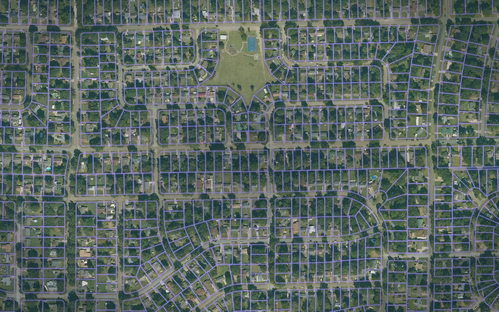 Parcel boundaries over aerial imagery of Crittenden County, Arkansas