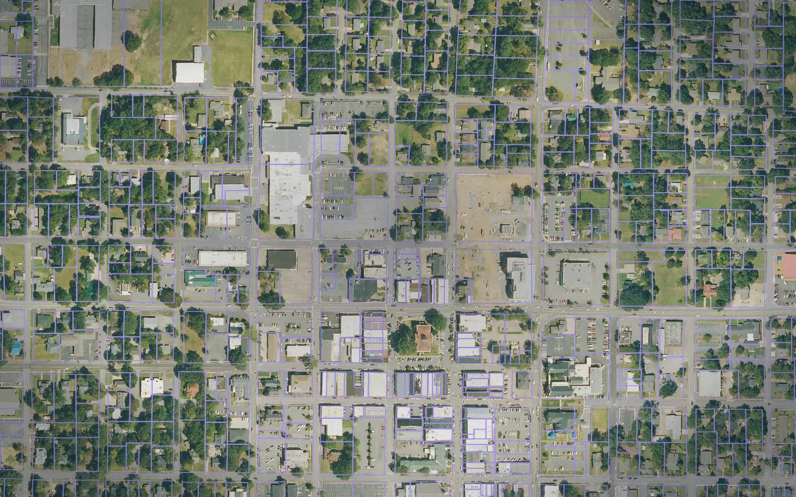 Parcel boundaries over aerial imagery of White County, Arkansas