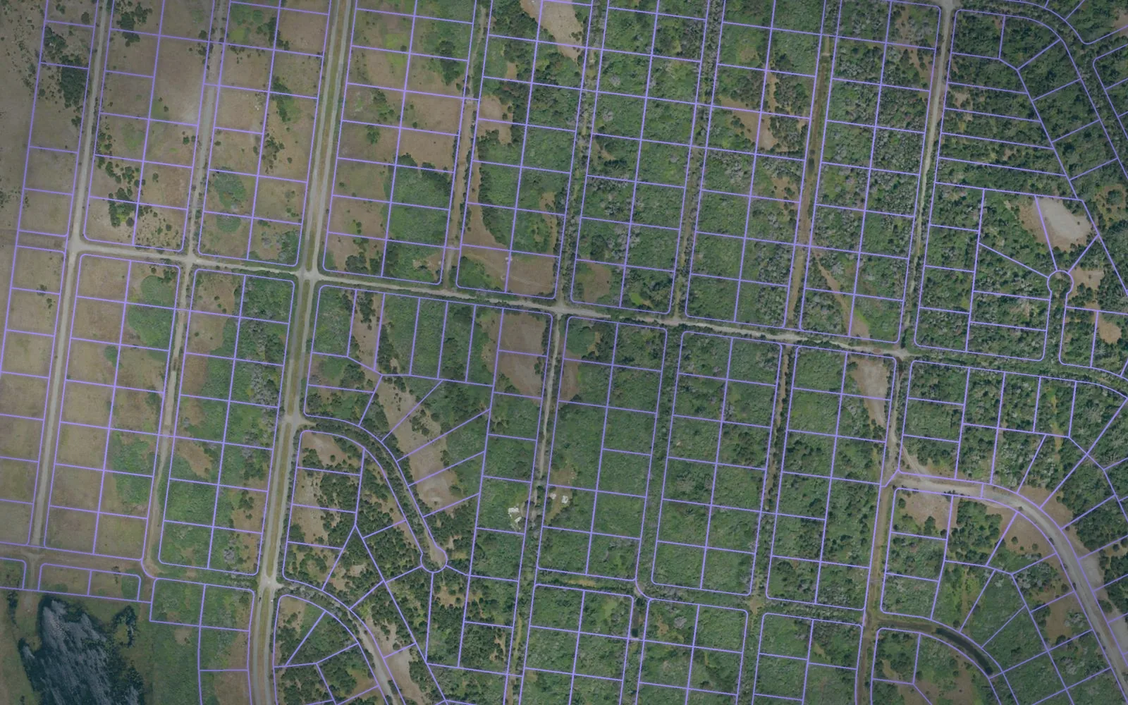 Parcel boundaries over aerial imagery of Del Norte County, California