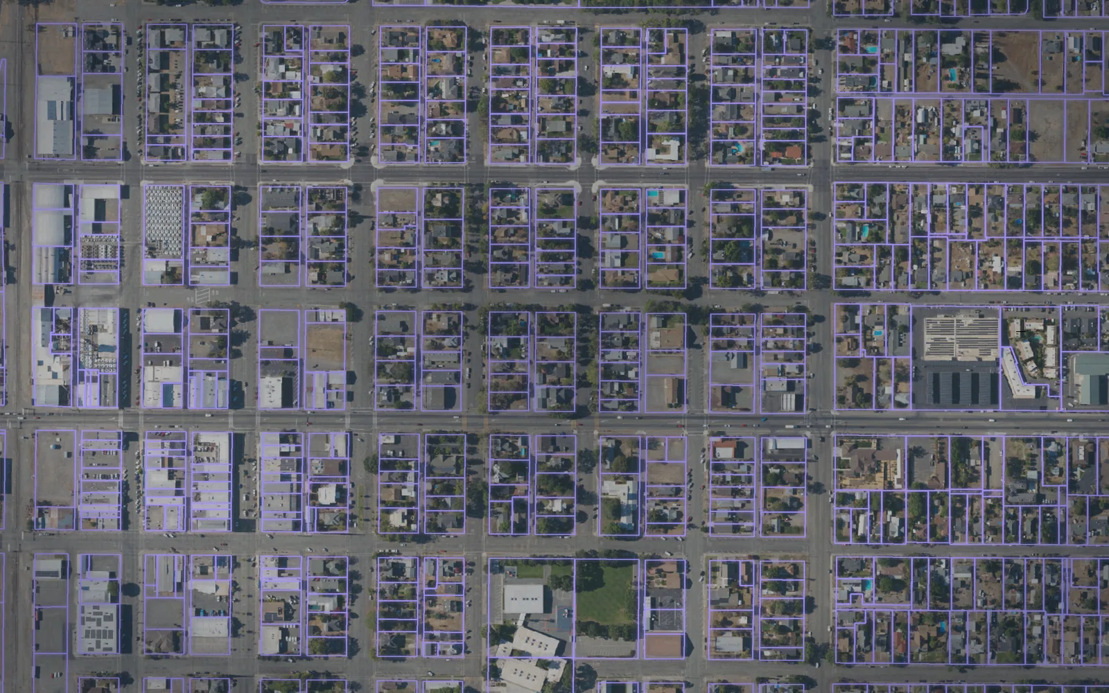 Parcel boundaries over aerial imagery of Glenn County, California