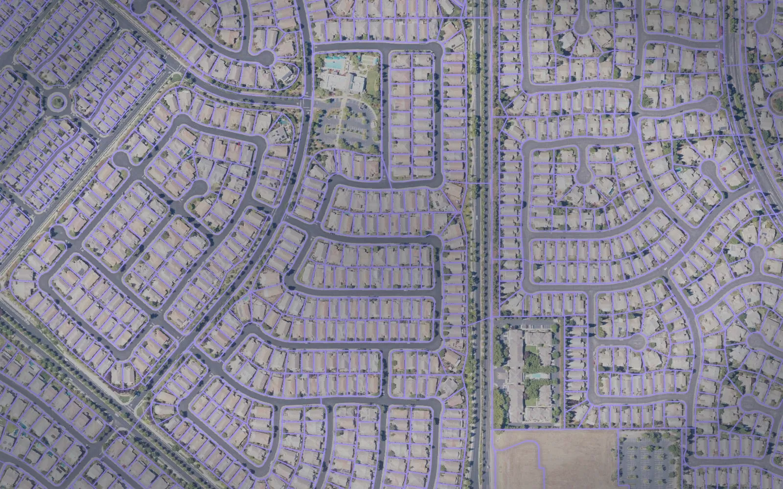 Parcel boundaries over aerial imagery of Placer County, California