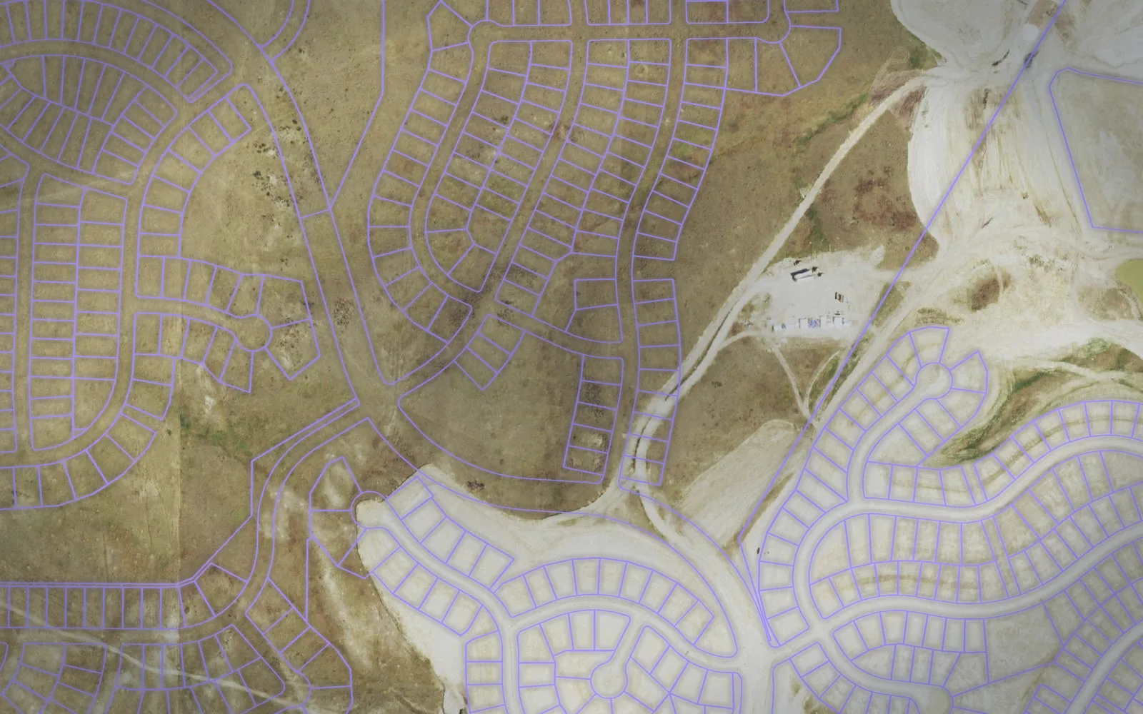 Parcel boundaries over aerial imagery of Elbert County, Colorado