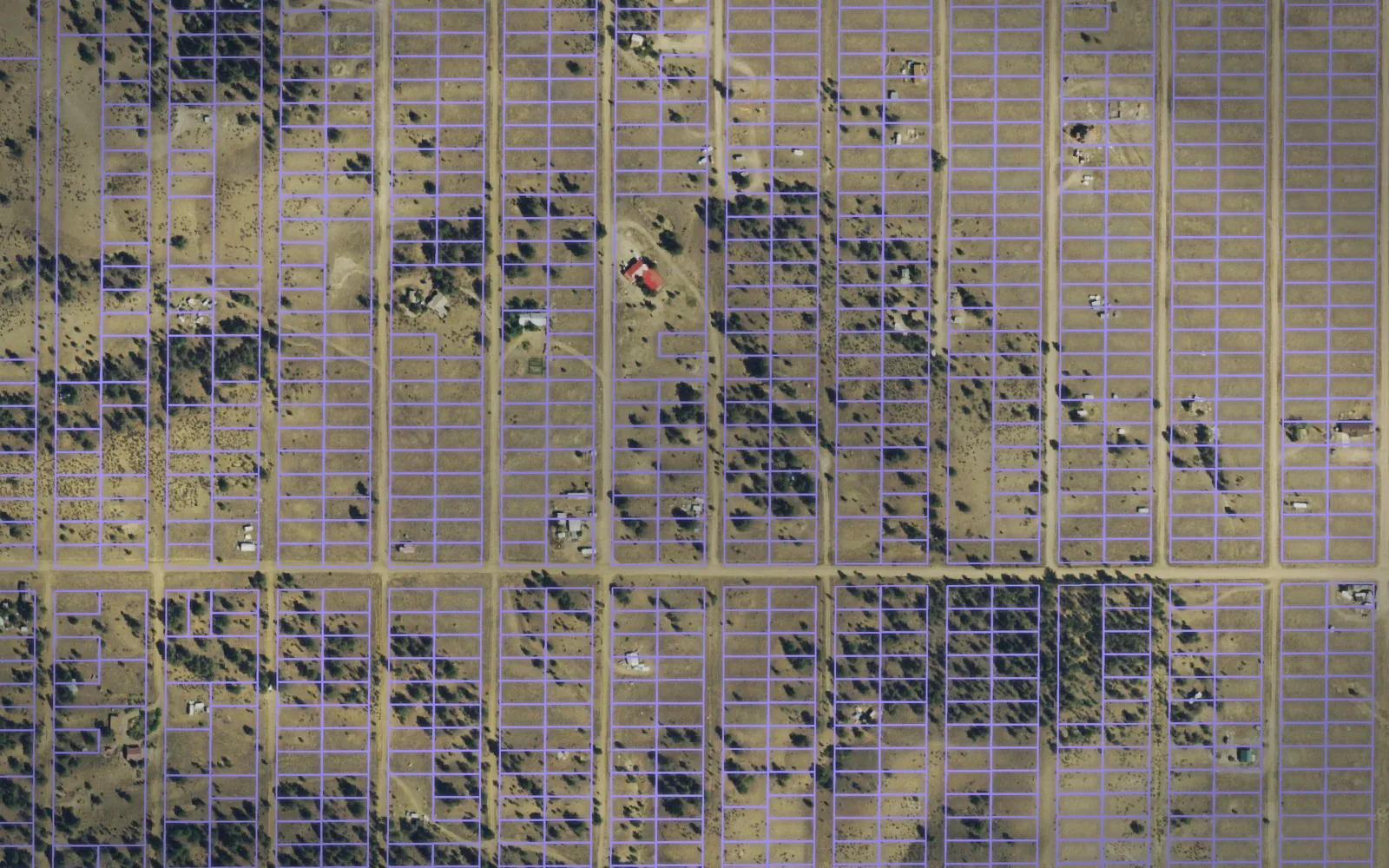 Parcel boundaries over aerial imagery of Park County, Colorado