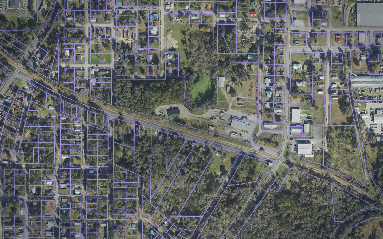 Parcel boundaries over aerial imagery of Madison County, Florida