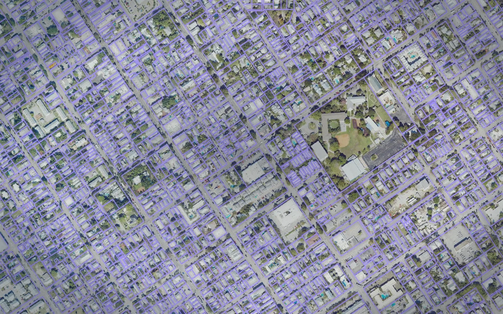 Parcel boundaries over aerial imagery of Monroe County, Florida