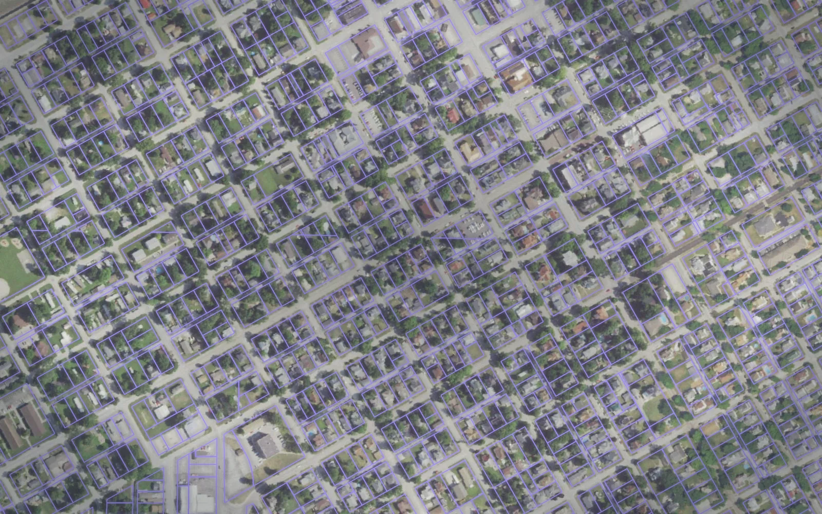 Parcel boundaries over aerial imagery of Cass County, Illinois