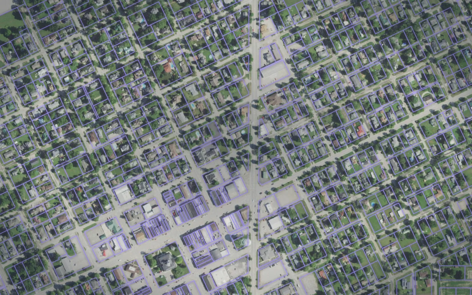 Parcel boundaries over aerial imagery of Clark County, Illinois