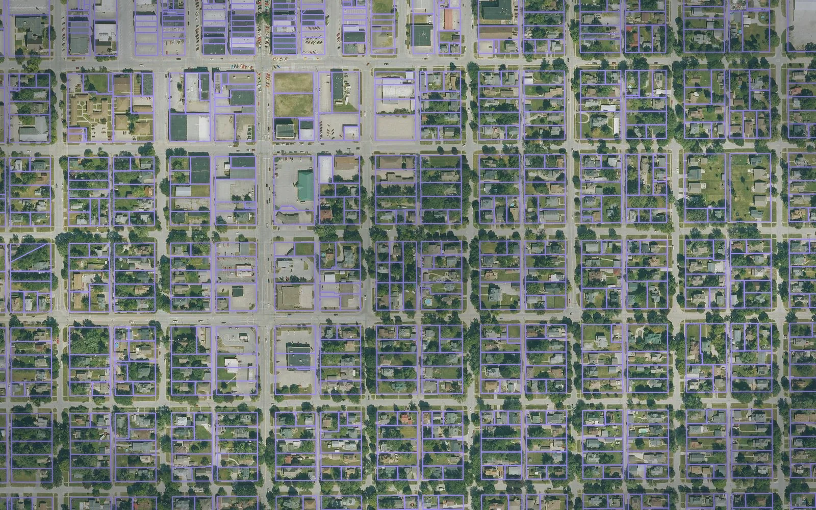 Parcel boundaries over aerial imagery of Boone County, Iowa