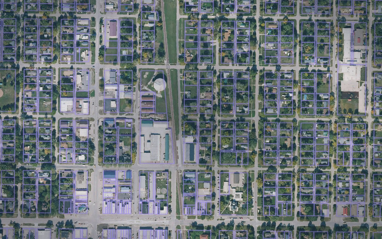 Parcel boundaries over aerial imagery of Monona County, Iowa