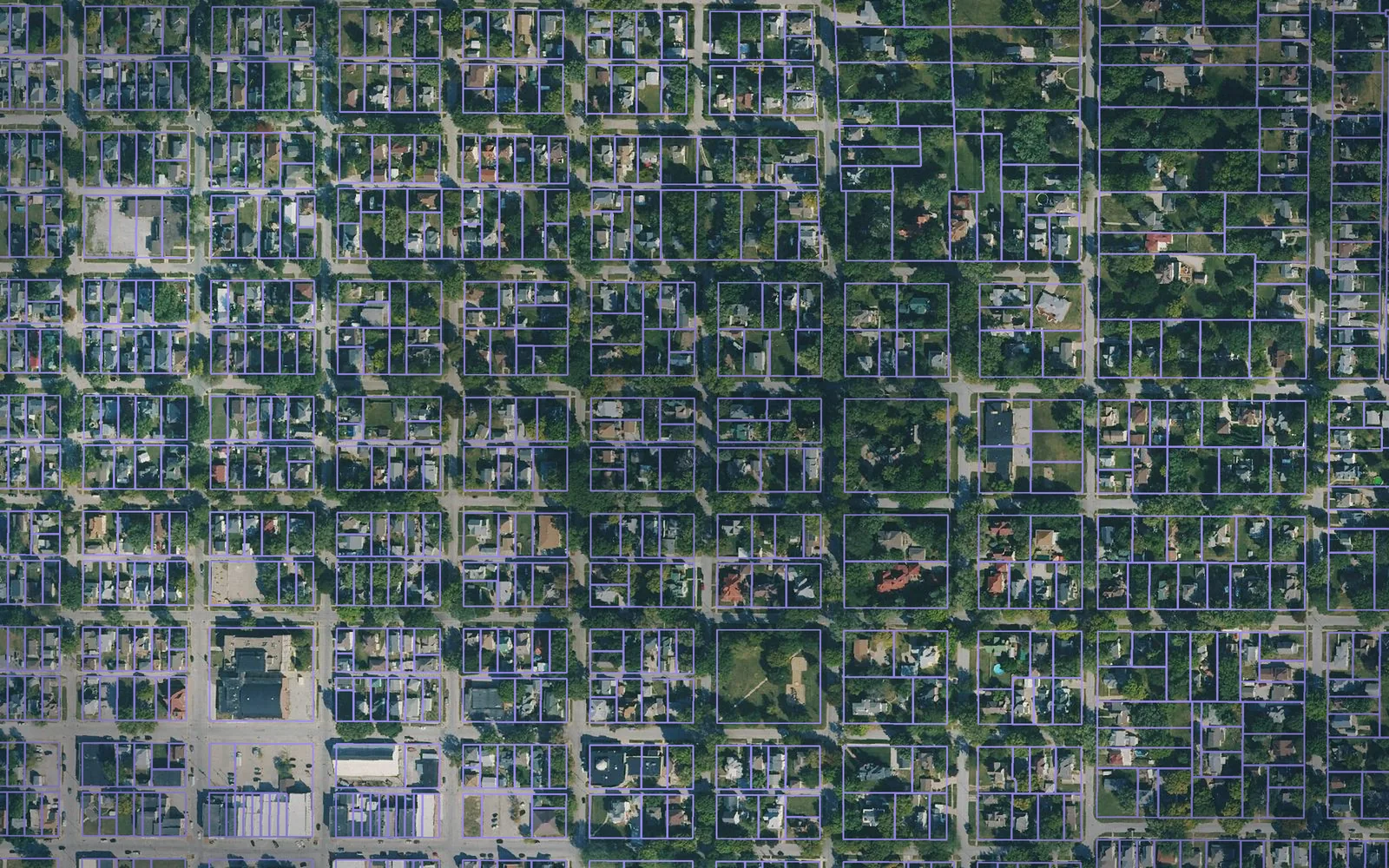 Parcel boundaries over aerial imagery of Montgomery County, Iowa