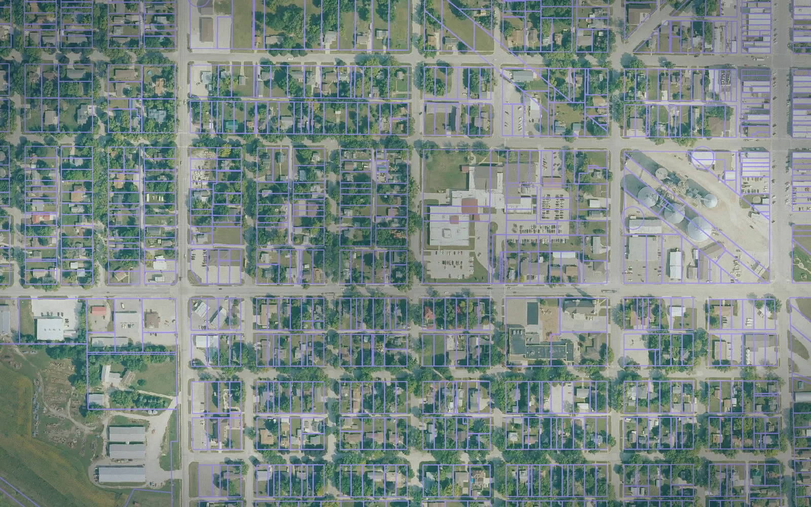 Parcel boundaries over aerial imagery of Pocahontas County, Iowa