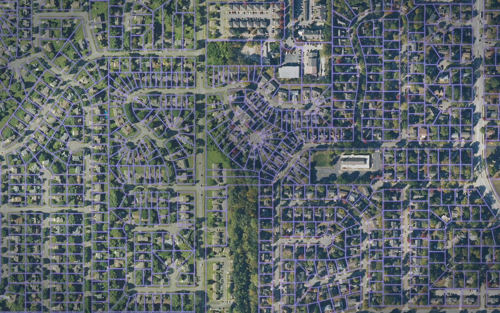 Parcel boundaries over aerial imagery of Douglas County, Kansas
