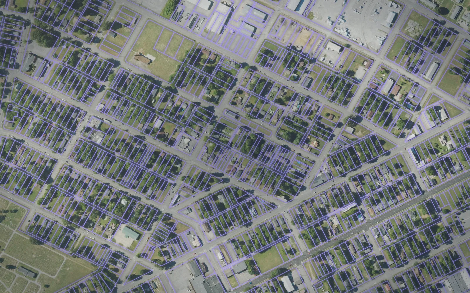 Parcel boundaries over aerial imagery of McCracken County, Kentucky