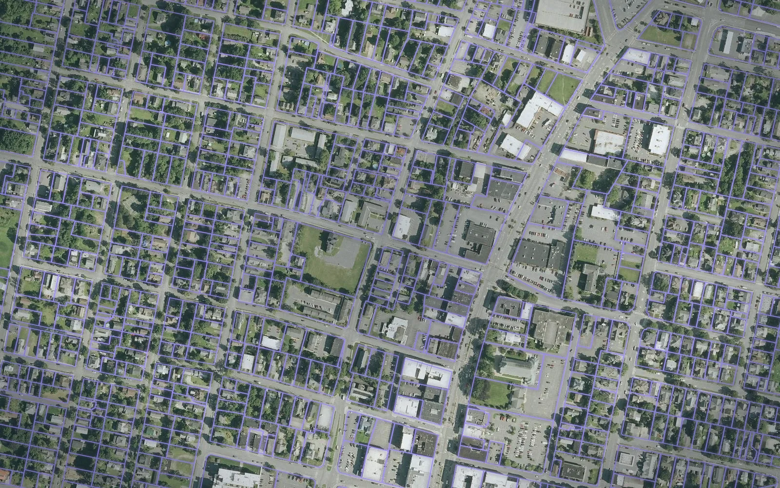 Parcel boundaries over aerial imagery of Berkshire County, Massachusetts