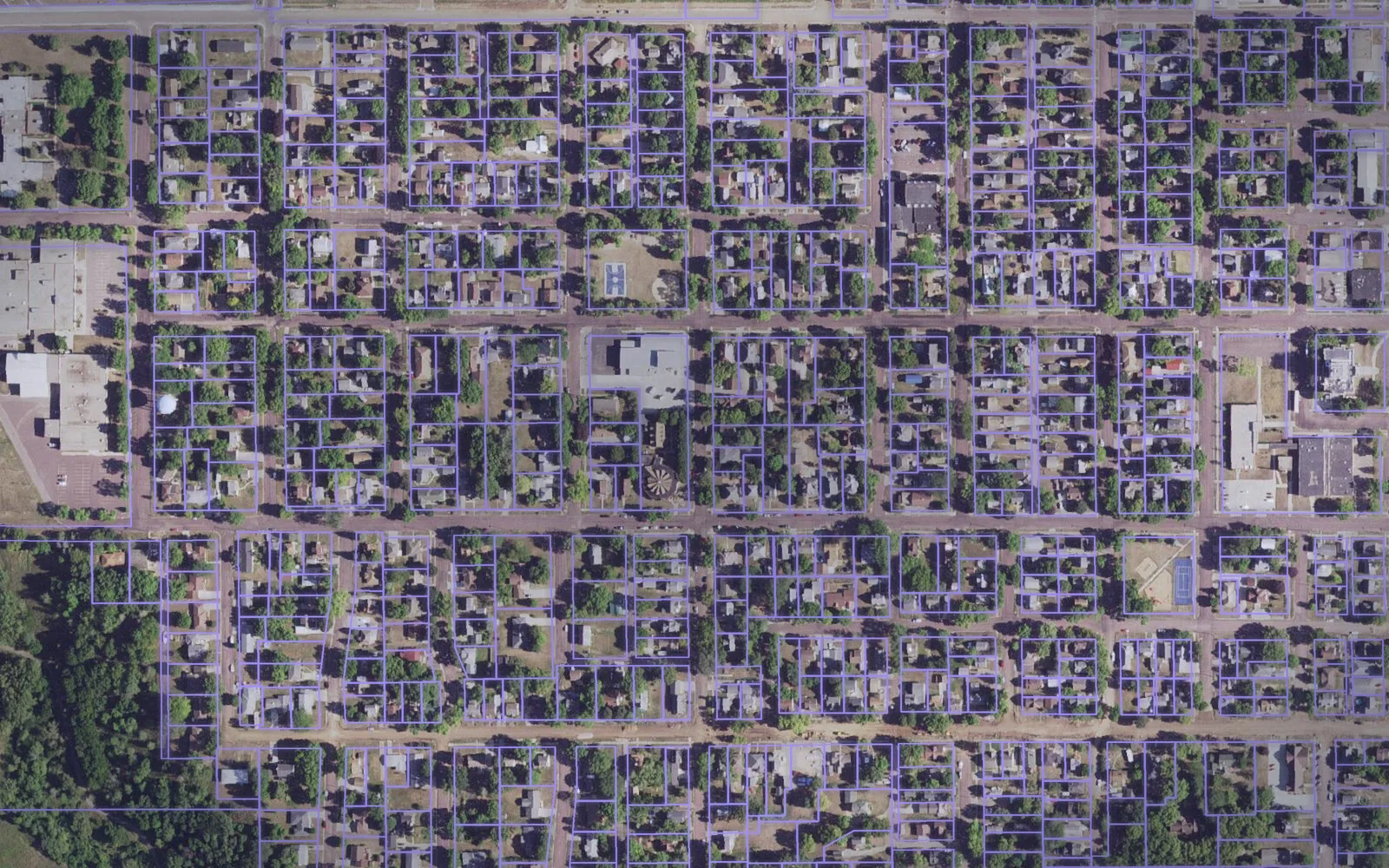 Parcel boundaries over aerial imagery of Jackson County, Minnesota