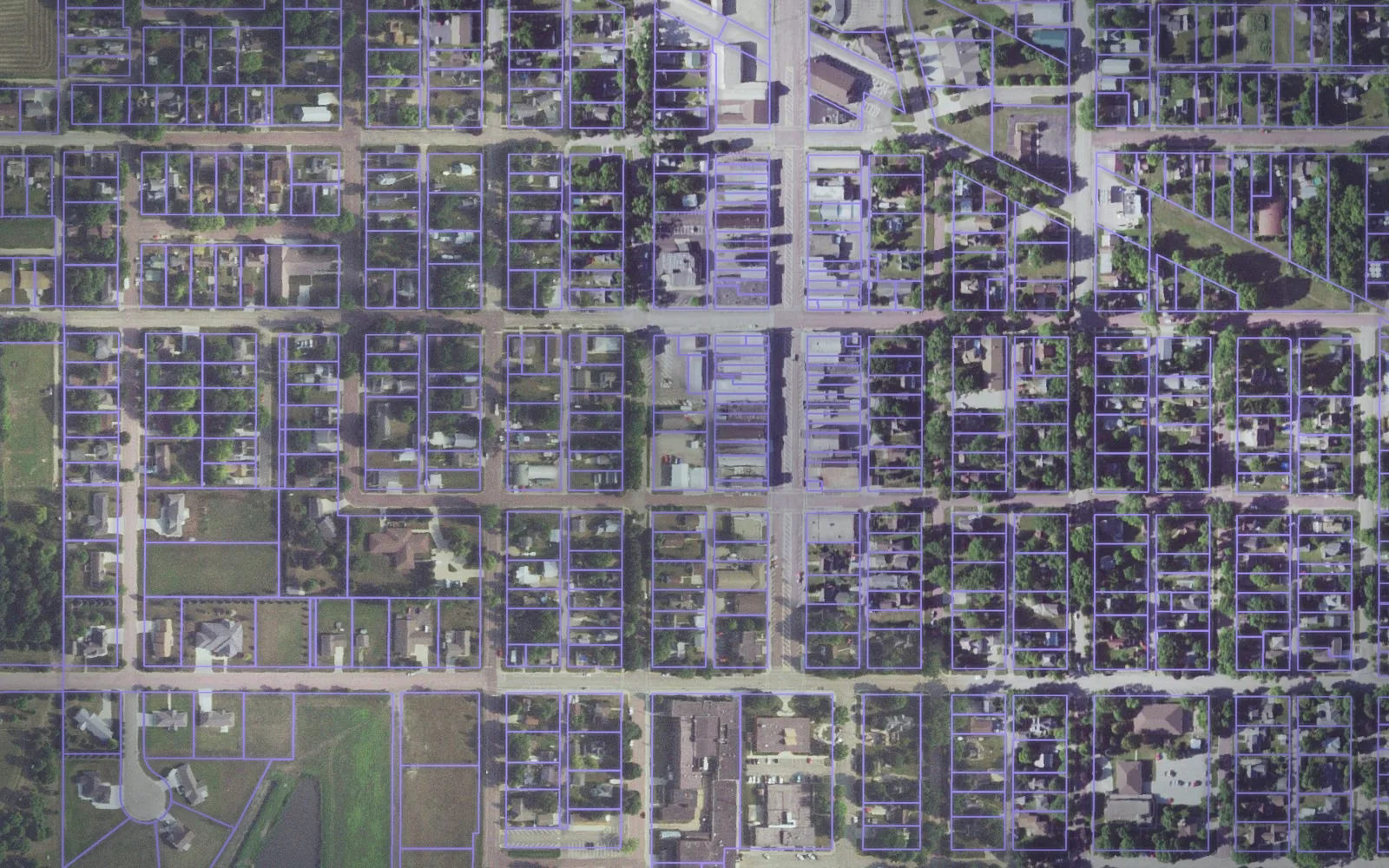 Parcel boundaries over aerial imagery of Murray County, Minnesota