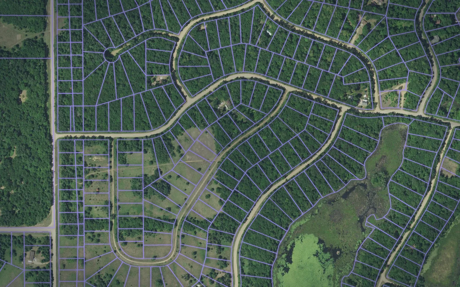 Parcel boundaries over aerial imagery of Todd County, Minnesota