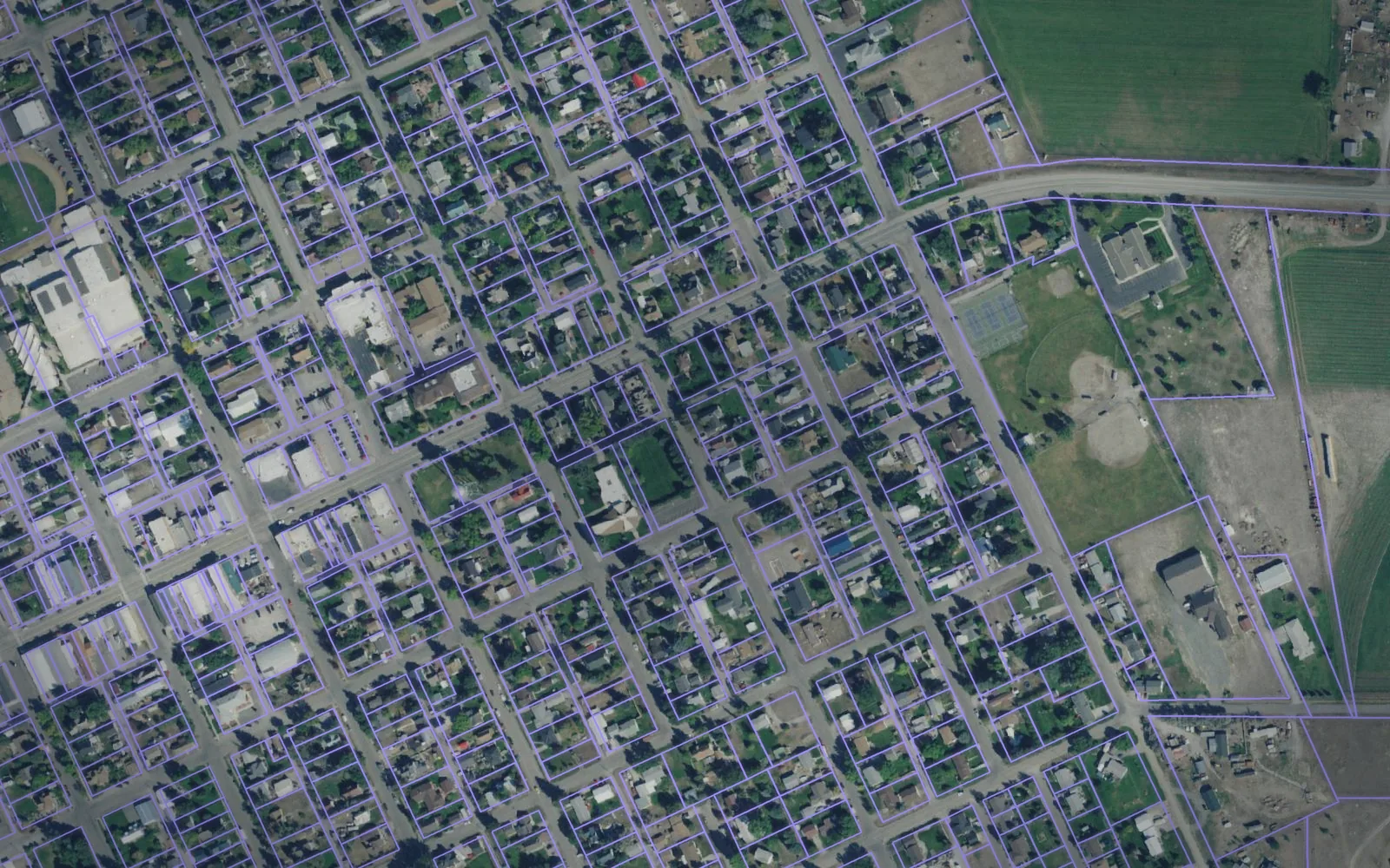 Parcel boundaries over aerial imagery of Broadwater County, Montana