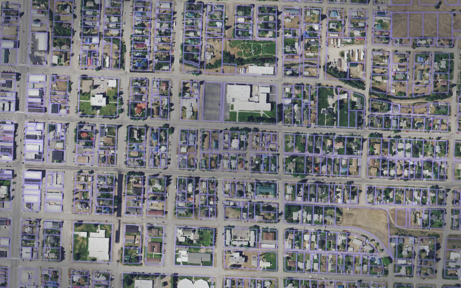 Parcel boundaries over aerial imagery of Powell County, Montana