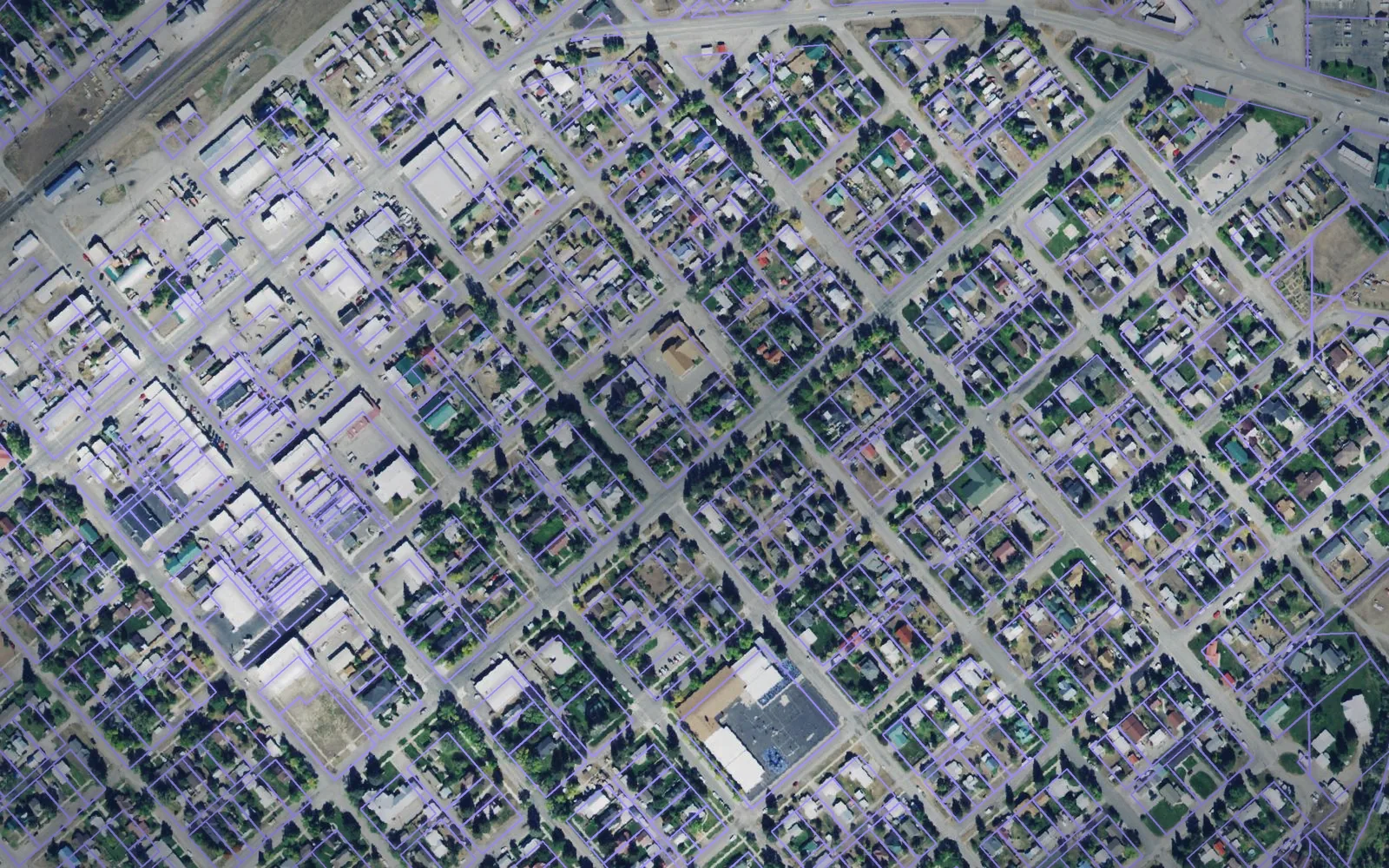 Parcel boundaries over aerial imagery of Sweet Grass County, Montana