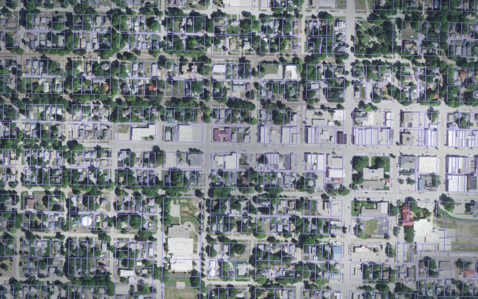 Parcel boundaries over aerial imagery of Otoe County, Nebraska