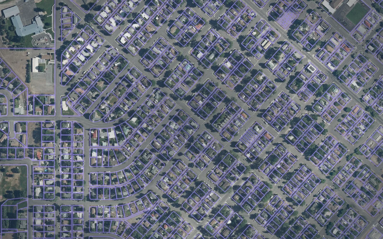 Parcel boundaries over aerial imagery of Elko County, Nevada