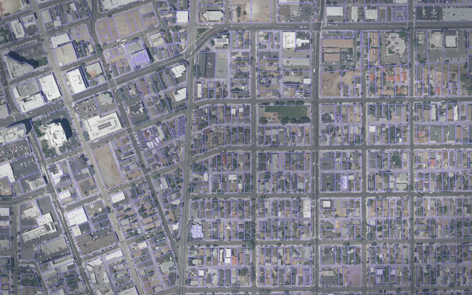 Parcel boundaries over aerial imagery of Washoe County, Nevada