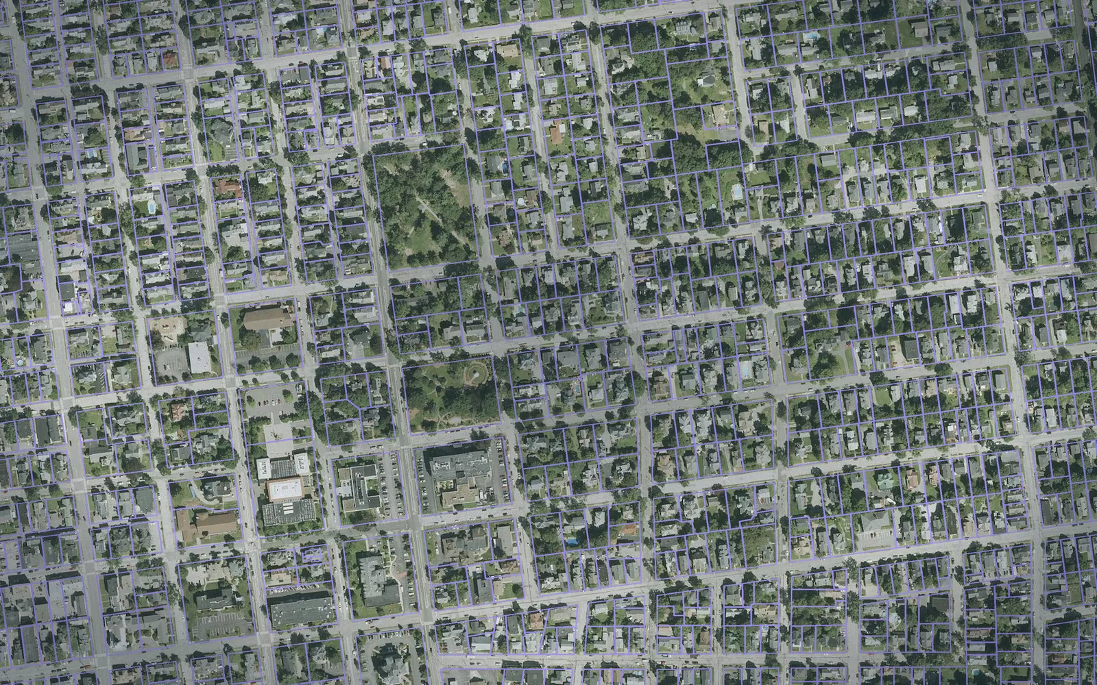 Parcel boundaries over aerial imagery of Hillsborough County, New Hampshire