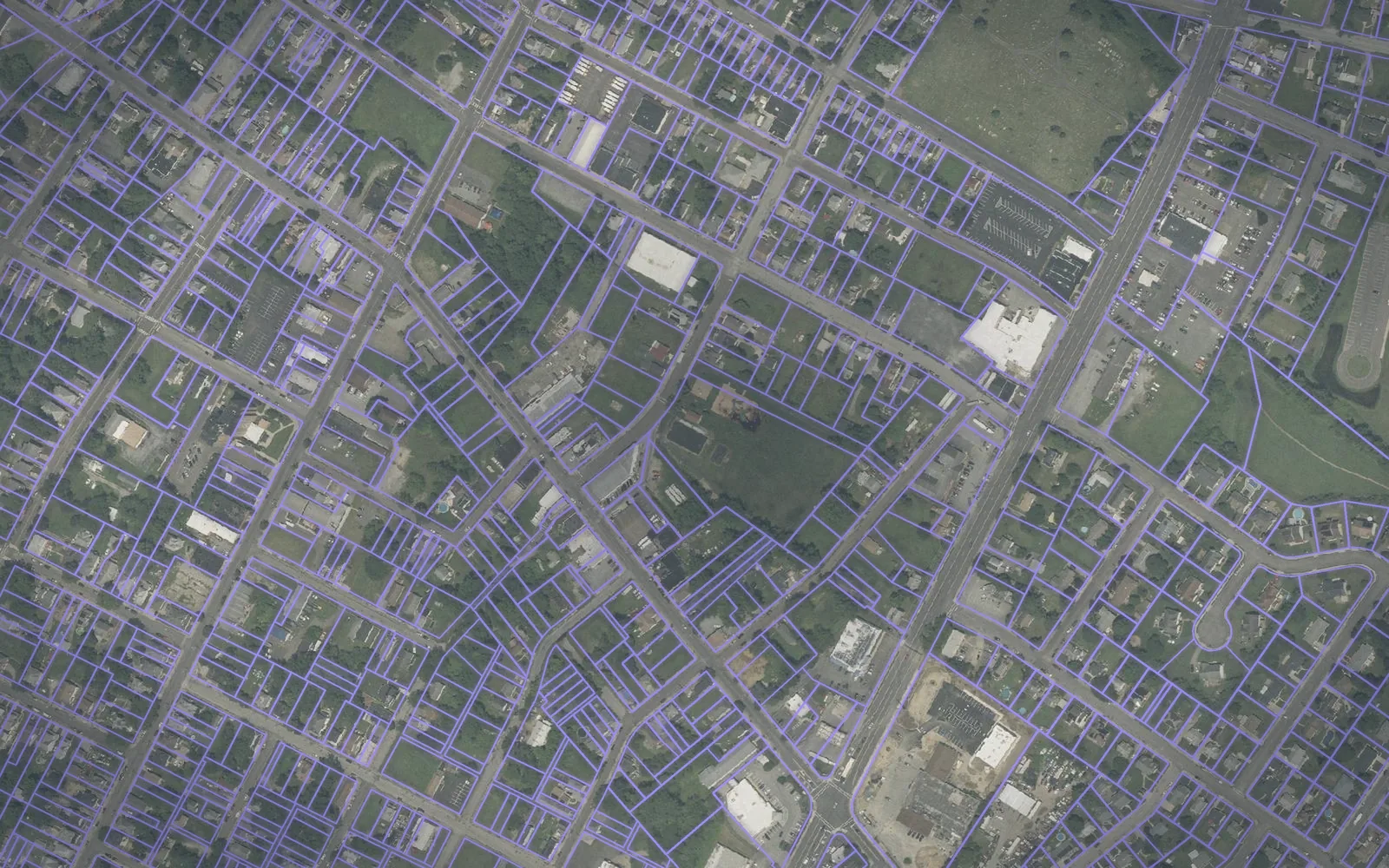Parcel boundaries over aerial imagery of Salem County, New Jersey
