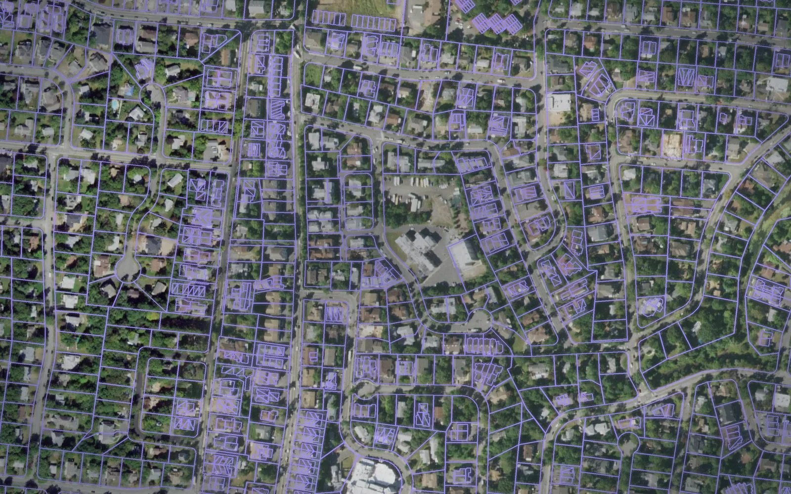 Parcel boundaries over aerial imagery of Rockland County, New York