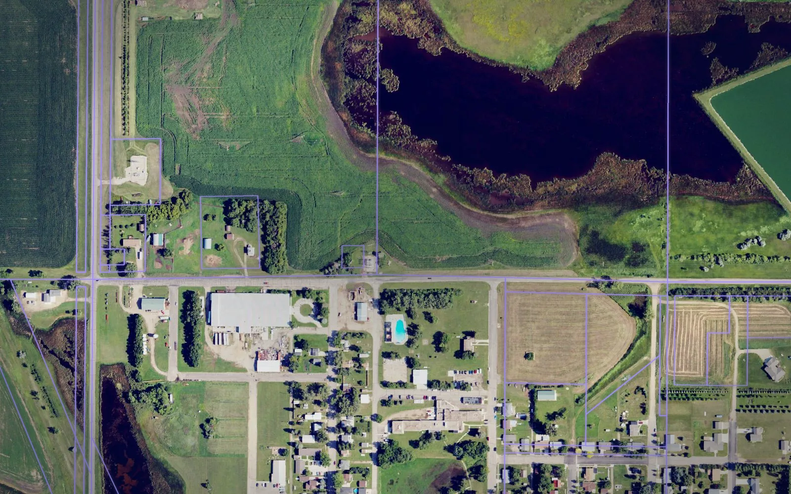 Parcel boundaries over aerial imagery of McIntosh County, North Dakota