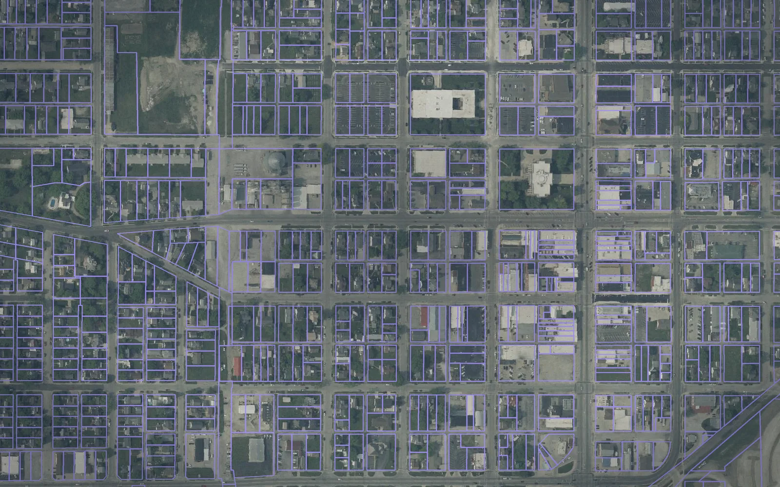 Parcel boundaries over aerial imagery of Mercer County, Ohio