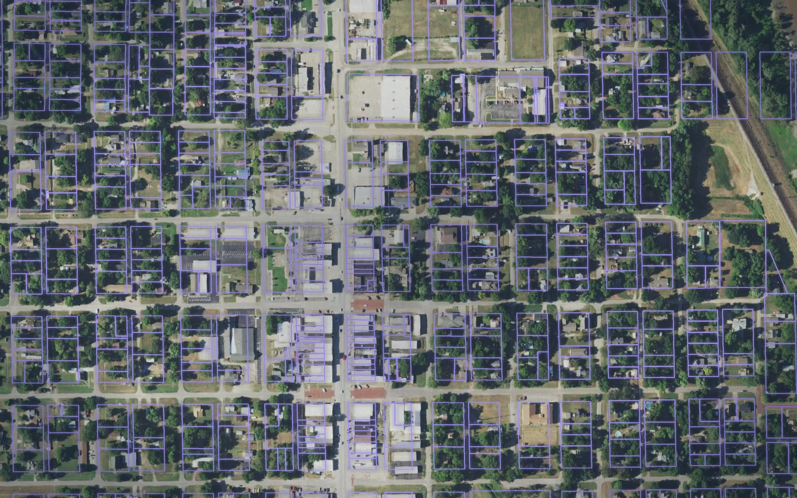 Parcel boundaries over aerial imagery of Pawnee County, Oklahoma