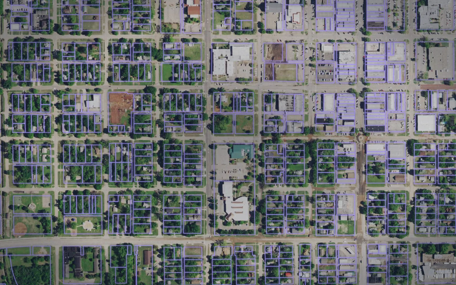 Parcel boundaries over aerial imagery of Payne County, Oklahoma