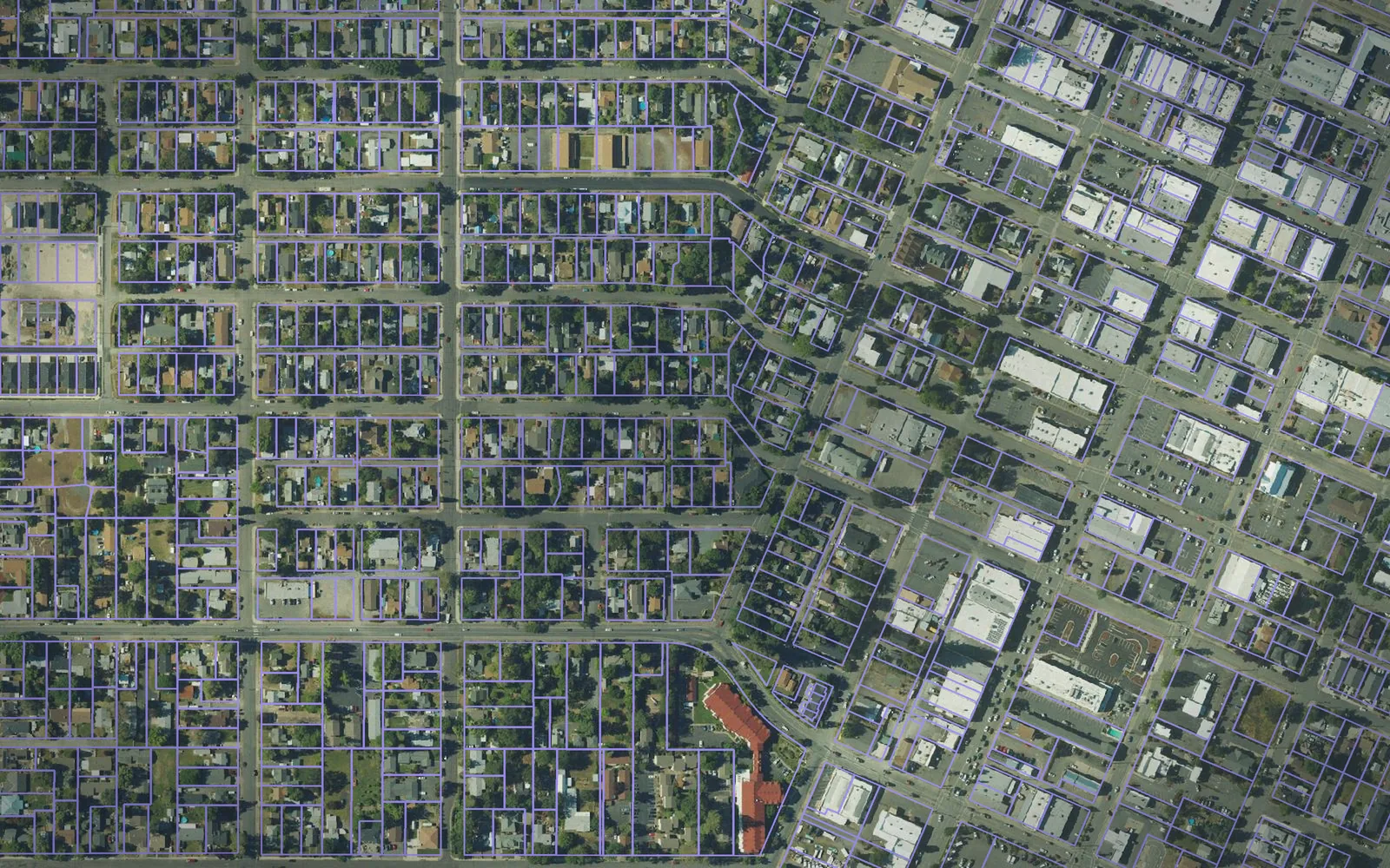 Parcel boundaries over aerial imagery of Josephine County, Oregon
