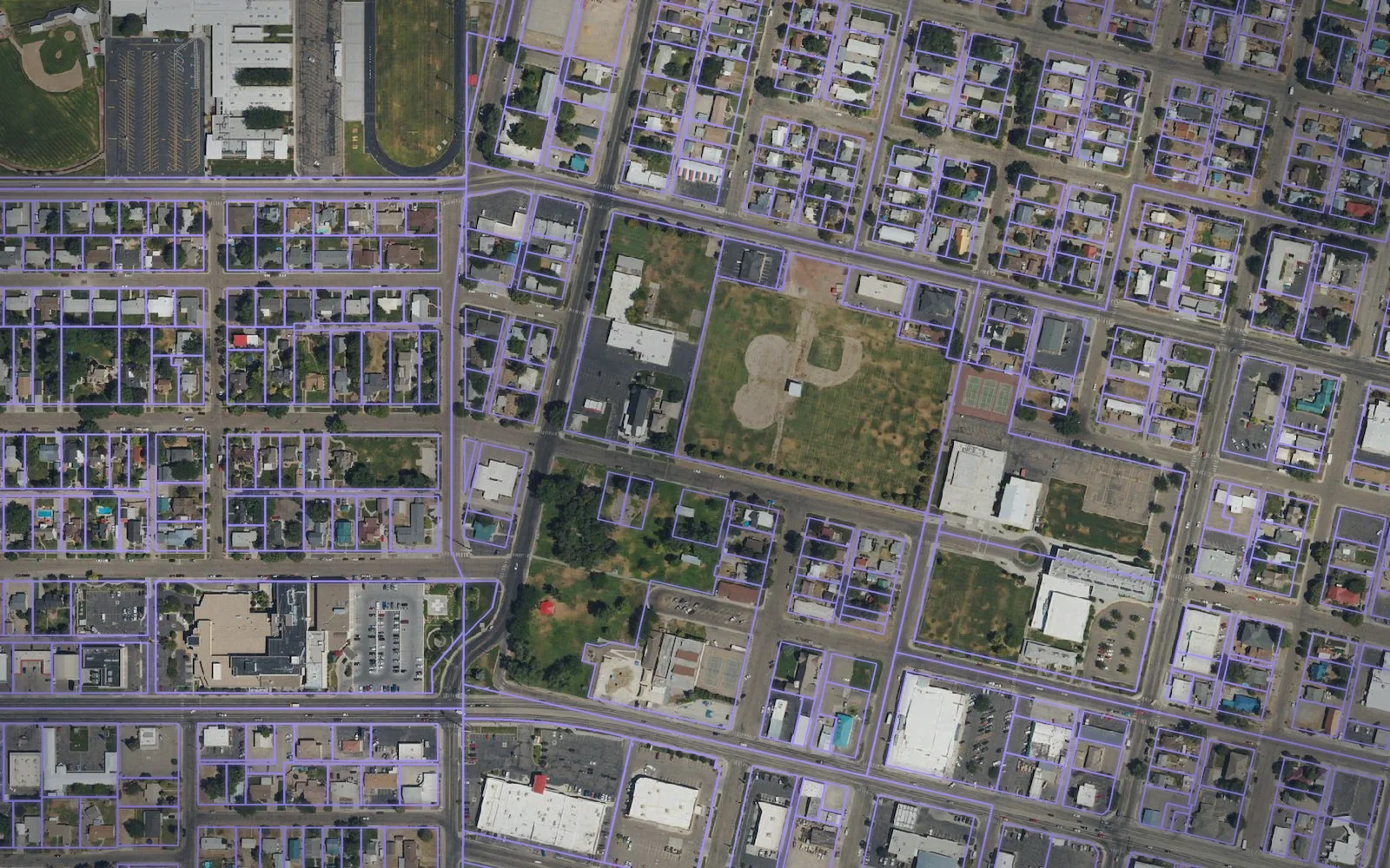 Parcel boundaries over aerial imagery of Malheur County, Oregon