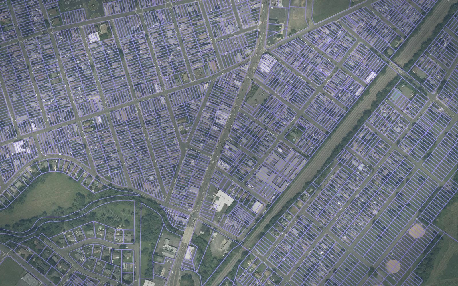 Parcel boundaries over aerial imagery of Somerset County, Pennsylvania