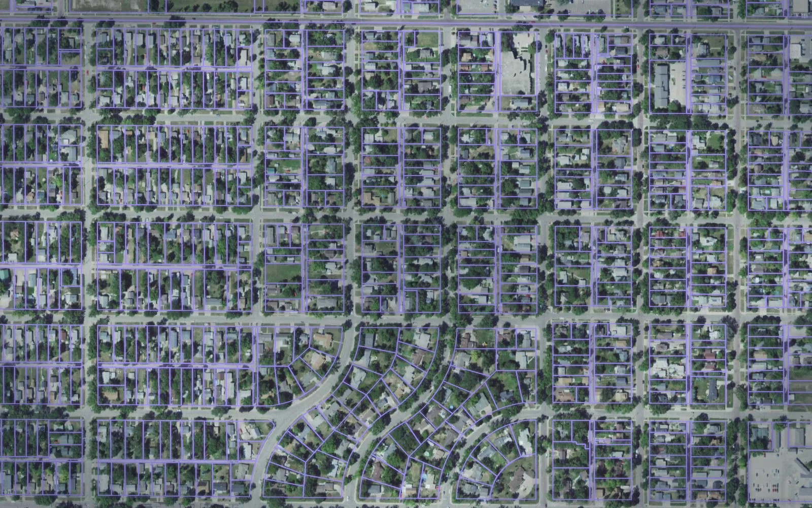 Parcel boundaries over aerial imagery of Beadle County, South Dakota
