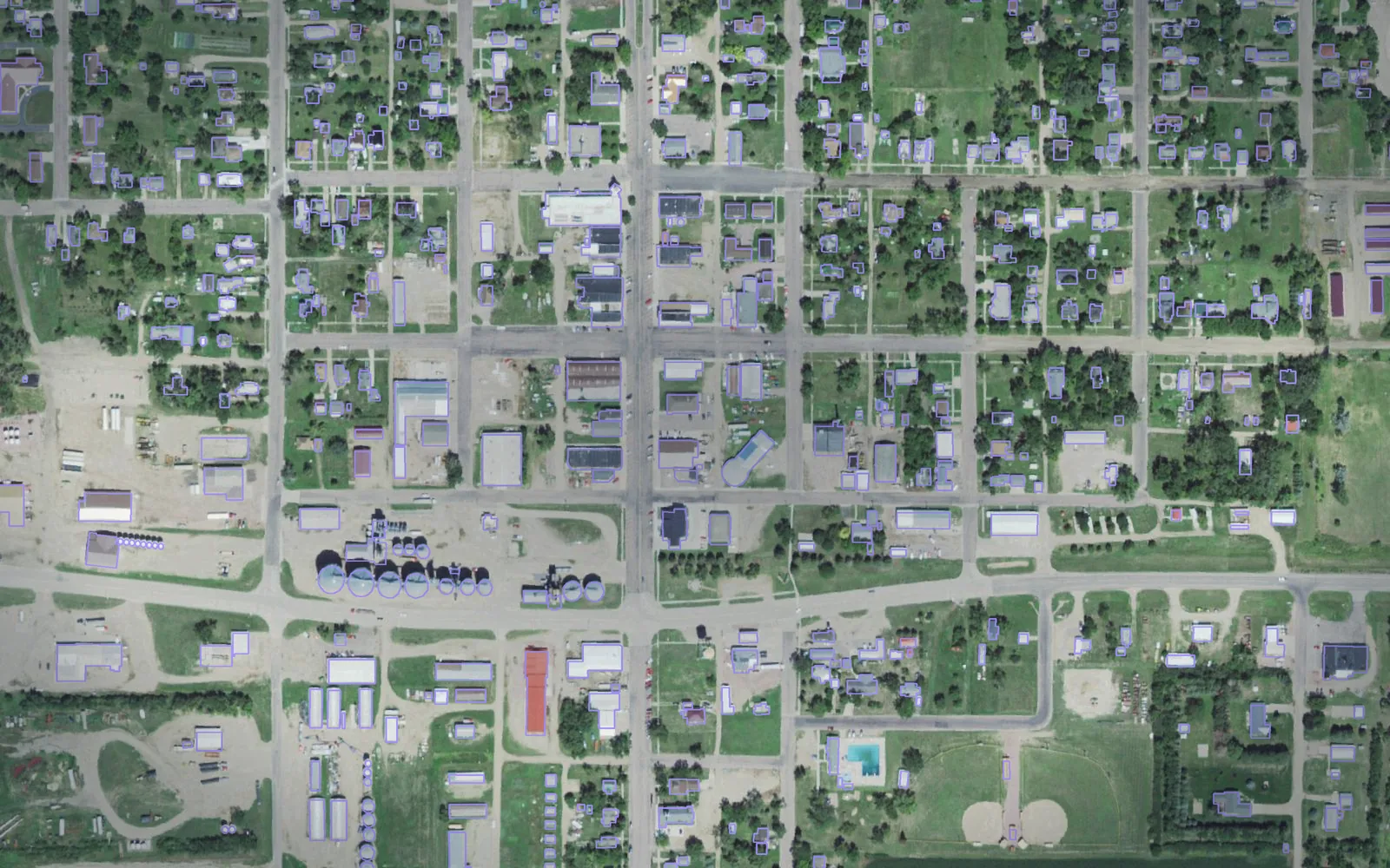 Parcel boundaries over aerial imagery of Miner County, South Dakota