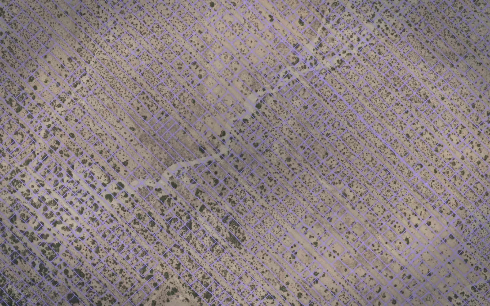 Parcel boundaries over aerial imagery of Hudspeth County, Texas