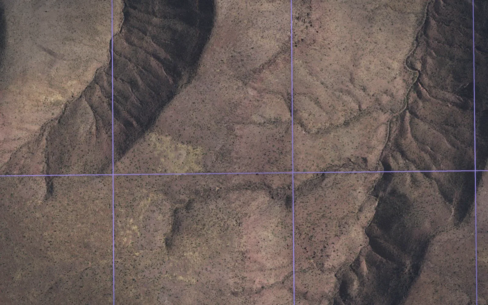 Parcel boundaries over aerial imagery of Jeff Davis County, Texas