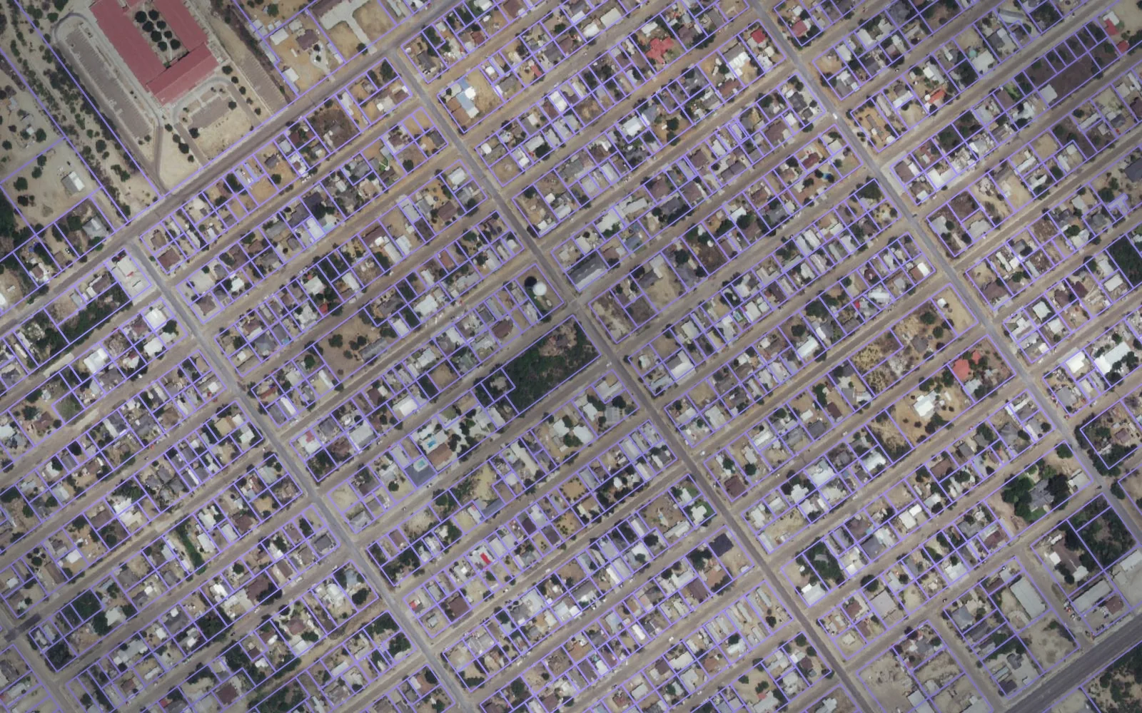 Parcel boundaries over aerial imagery of Zapata County, Texas
