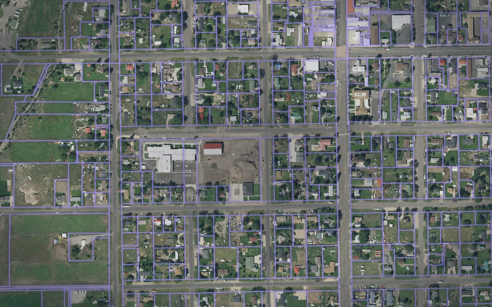Parcel boundaries over aerial imagery of Garfield County, Utah