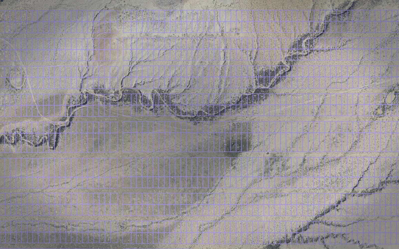 Parcel boundaries over aerial imagery of Kane County, Utah