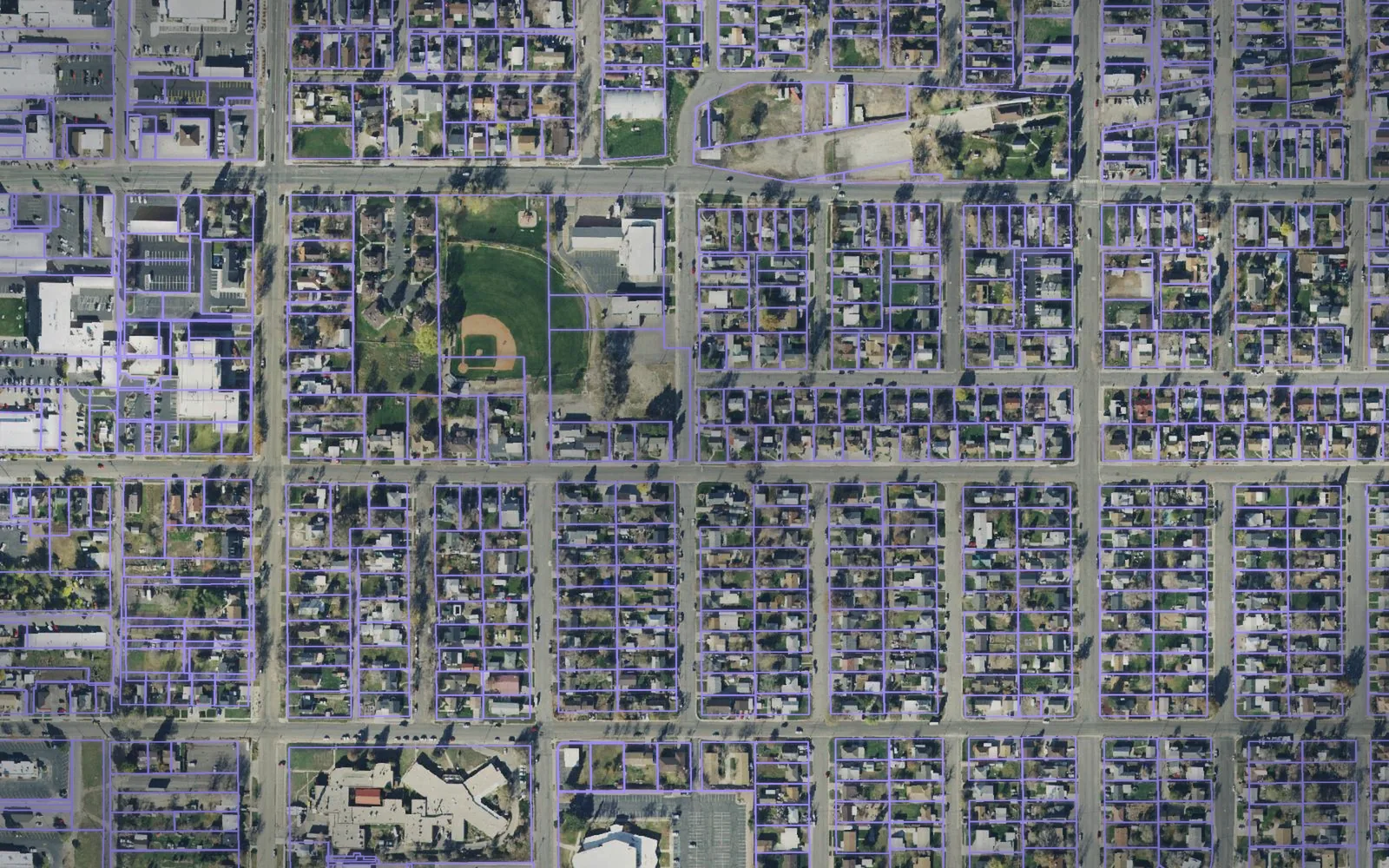 Parcel boundaries over aerial imagery of Tooele County, Utah